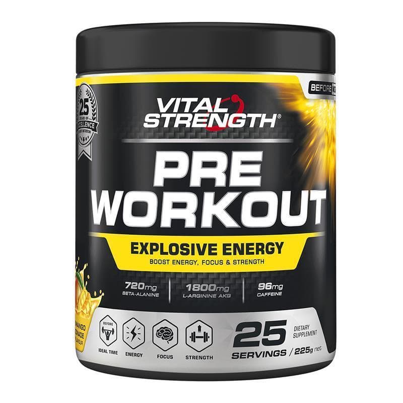 Vital Strength Pre Workout Powder Mango Lemonade