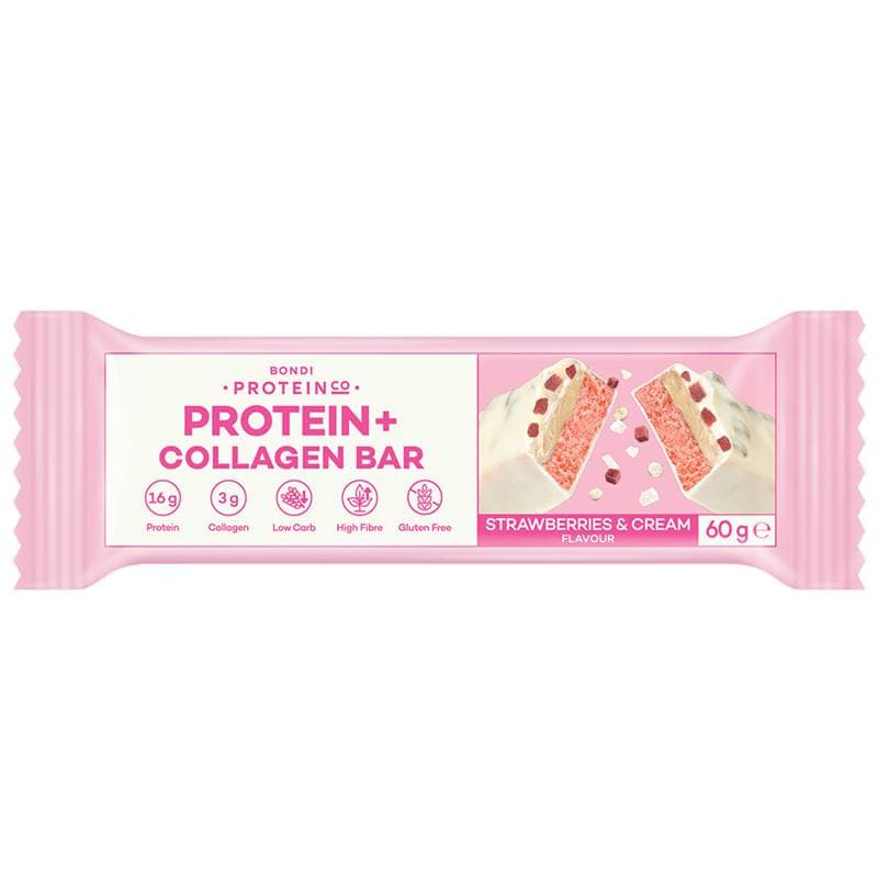 Bondi Protein Co Collagen Protein Bar Strawberries & Cream