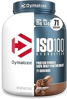 Dymatize ISO100 100% Hydrolyzed Whey Protein Isolate, Gourmet Chocolate, (5lb)